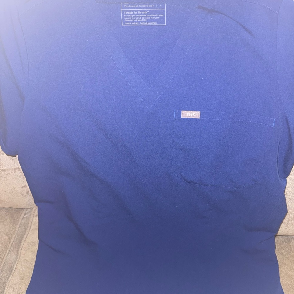Figs Women's Blue Scrub Top and matching joggers